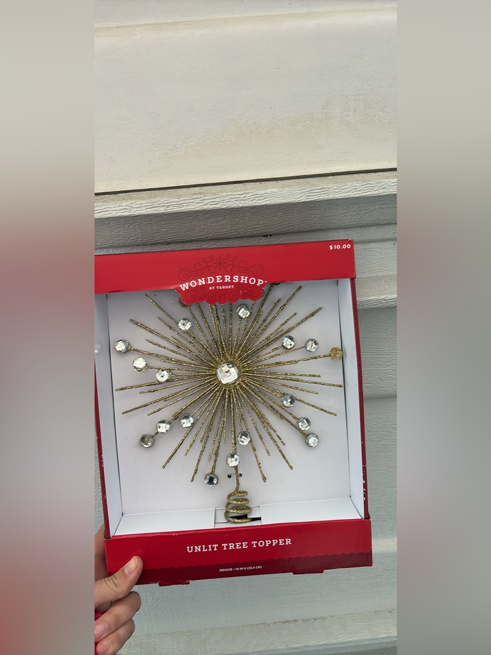Wondershop at Target Gold Starburst Tree Topper with Gems